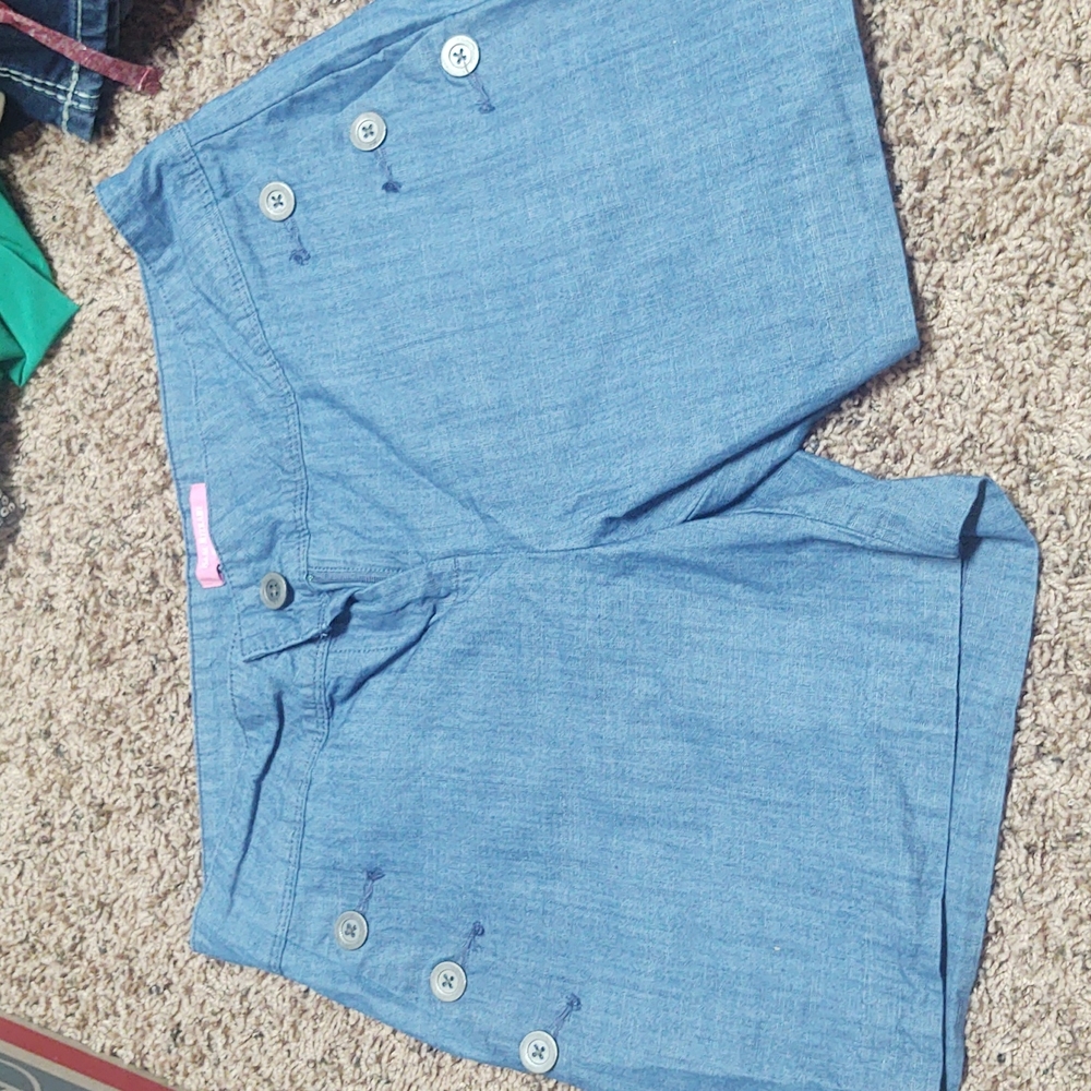 High waisted denim shorts